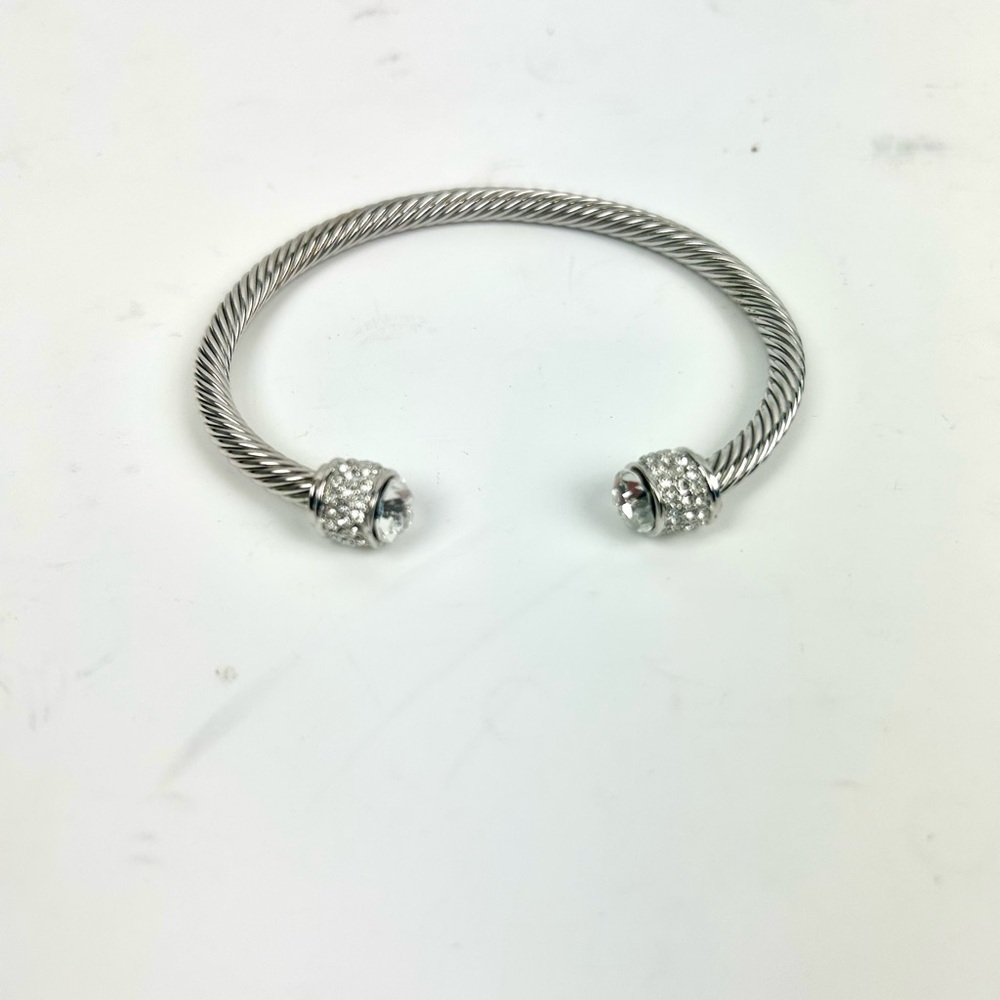 Silver Twisted Cable Bracelet - image 3